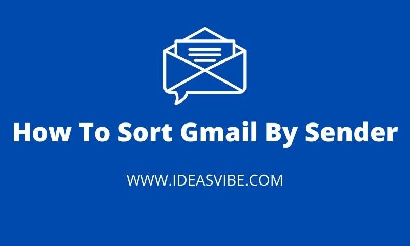 How To Sort Gmail By Sender