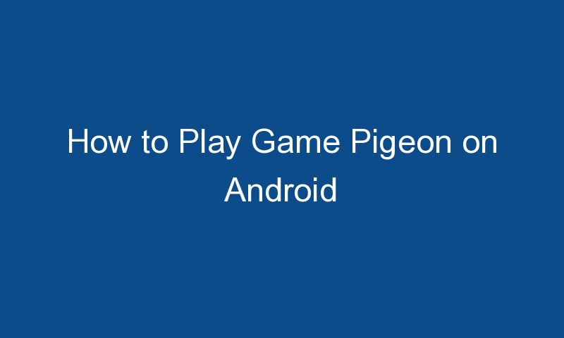 how to play game pigeon on android 1355