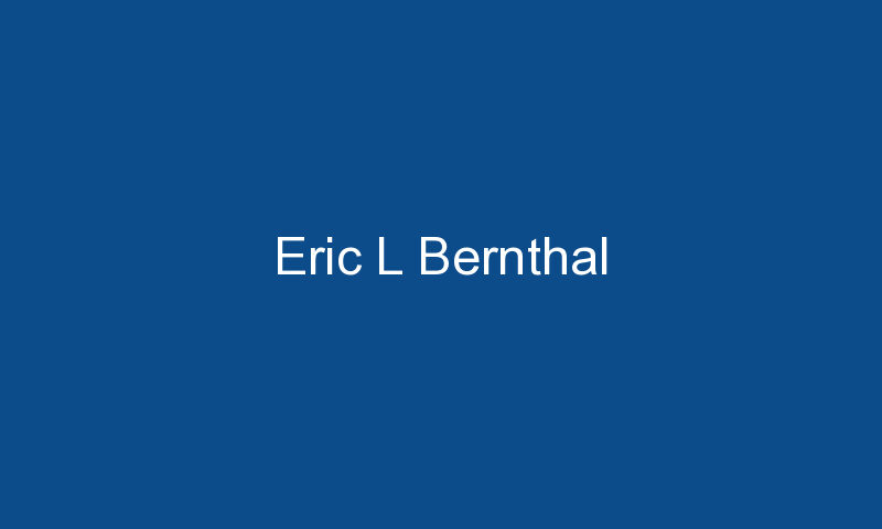 eric l bernthal 1453