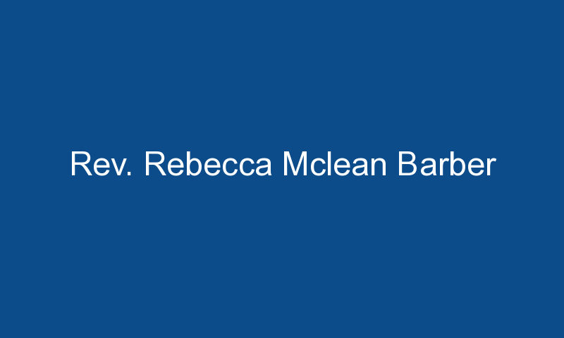 rev rebecca mclean barber 1974